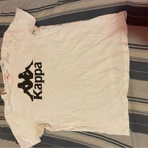 Kappa White T-Shirt with Black Logo